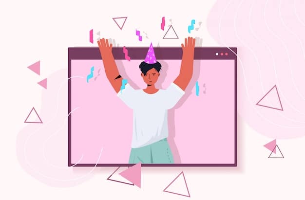 A streamer celebrating a large donation alert on their stream, surrounded by confetti and excited emotes from viewers. The donation message displays support for the streamer's work and identity.
