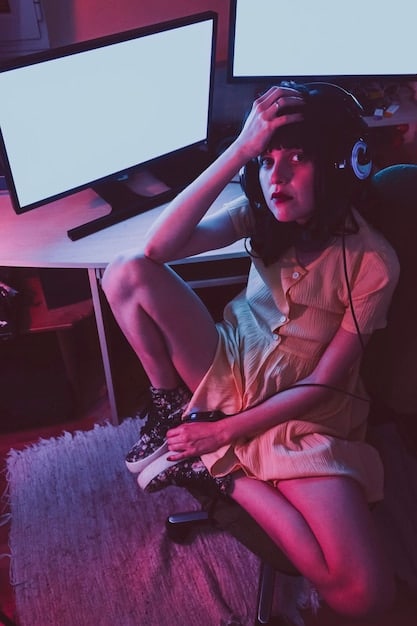 An LGBTQ+ League of Legends player sitting and looking frustrated by their screen, seemingly in reaction to an instance of hate speech occurring in a match. They may be taking a screenshot of the event.