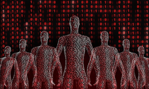 A digitally stylized image depicting a hacker character surrounded by lines of computer code, overlaid with blurred icons of various legacy skins from a popular online game. The scene suggests data mining and the uncovering of hidden game information.