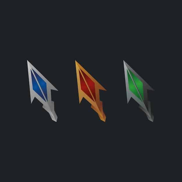 A detailed close-up of the updated item icons for Infinity Edge and Navori Quickblades in League of Legends Patch 14.29, side-by-side. The image should highlight any visual changes to the icons and visually separate them. The colors should be vibrant and inviting.