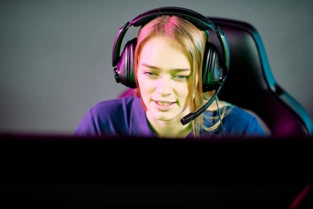 A close-up of a gaming headset worn by a young person, with a subtle rainbow flag pin visible on their shirt, indicating a focus on inclusive gaming communities.