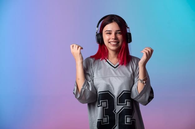 A student wearing a headset and LGBT pride pin competing in an esports tournament, showcasing the intersection of gaming and LGBT identity. The focus is on the student's determined expression and professional gaming setup.