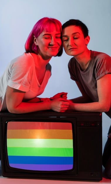 A split-screen image showing a popular LGBT streamer confidently interacting with their audience on one side, and facing hateful comments and slurs in a chat window on the other side. The split represents the dichotomy of visibility and vulnerability faced by LGBT streamers.