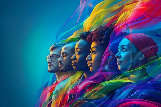 A vibrant digital art piece featuring diverse League of Legends champions interacting positively with players' user-generated content for Pride Month, showcasing community unity.
